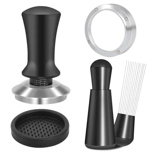 Reoszeank 51mm Espresso Accessories Kit, Tamper, WDT, Dosing Funnel