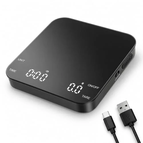 CULIKEM Coffee Scale with Timer, 0.1g Precision Mini Espresso Scale