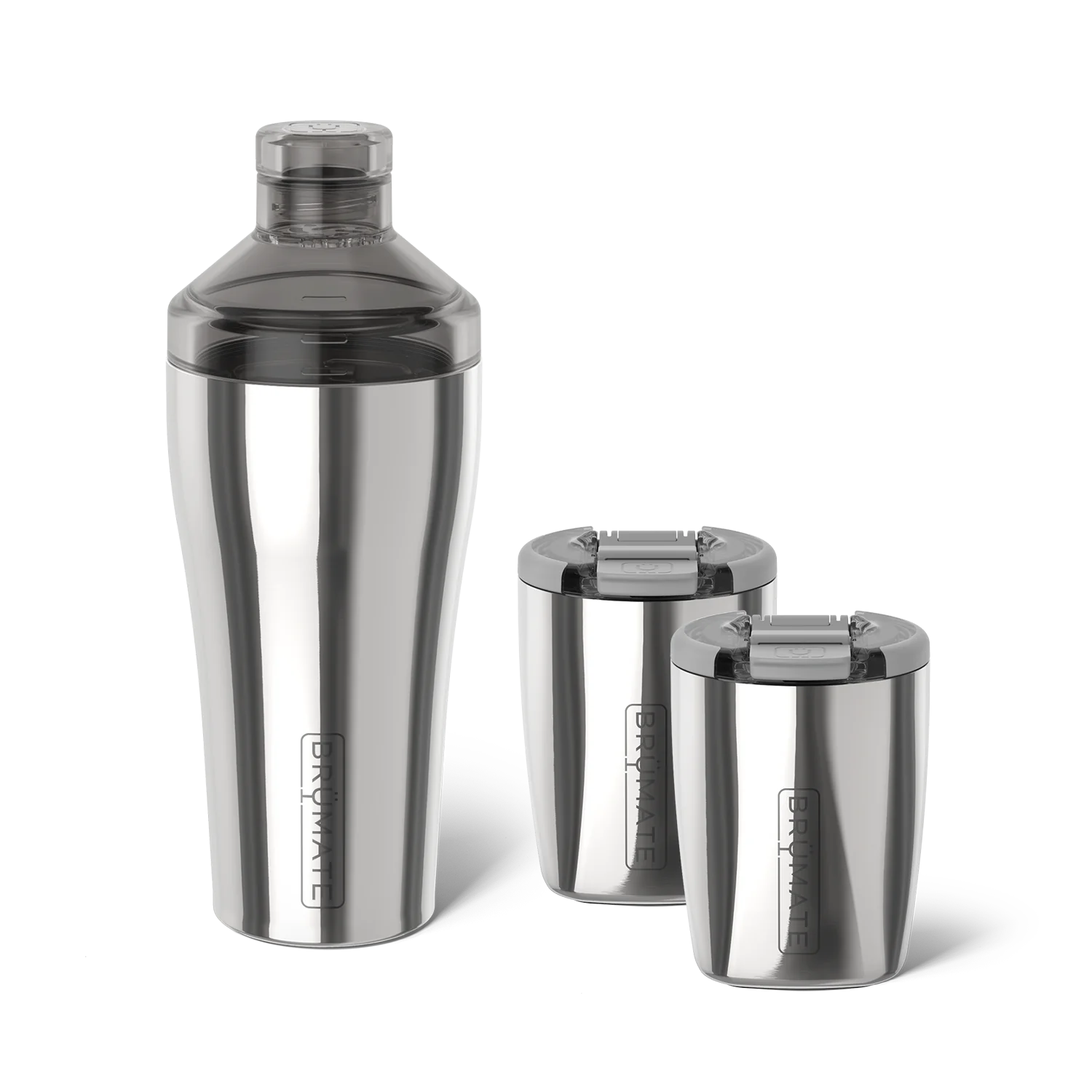 Cocktail Shaker + Rocks Bundle | Polished Stainless